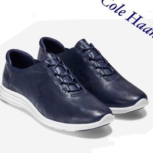 Brand New Cole Haan Perforated Navy Sneakers Zerogrand Sz 10